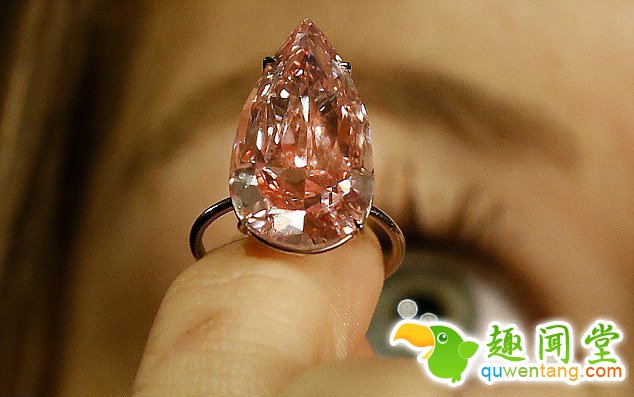 　　据英国《每日邮报》4月7日报道，苏富比将于5月17日在瑞士日内瓦“瑰丽珠宝及贵族首饰”拍卖会上拍卖史上最大梨形粉钻。
