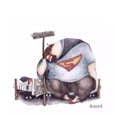 一组爸爸与女儿的日常漫画   请耐心看完它