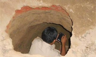 印度小偷花2个月挖40米地道到银行金库，因