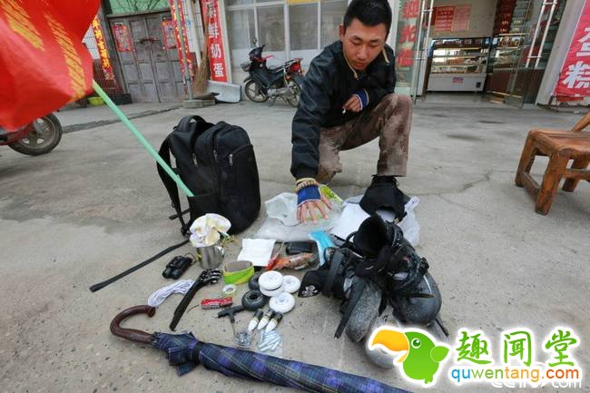 2018年3月20日，湖北襄阳，22岁小伙李宝杨从北京轮滑回湖北襄阳家，全程1092公里，途径4个省，历时19天。